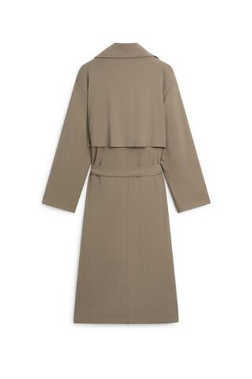 Massimo Dutti Длинный шерстяной тренч - Limited Edition, песочный