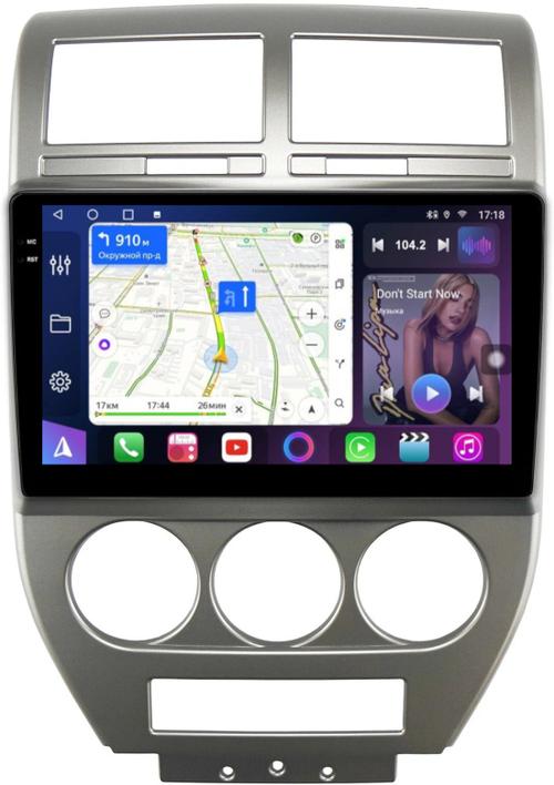 Магнитола для Jeep Compass 2006-2010 - FarCar S400-TS18 монитор 10.36" QLED на Android 14, CarPlay, 4G SIM-слот