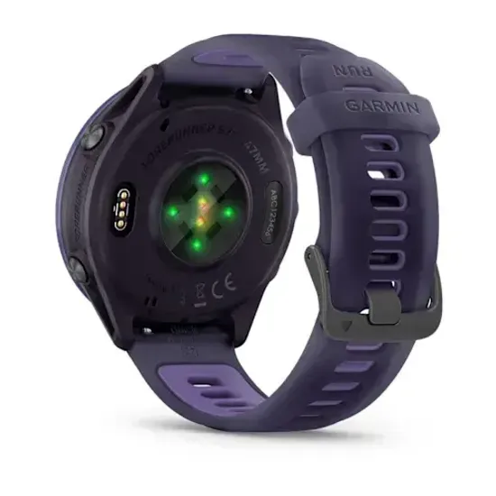 Умные часы Garmin Forerunner 570 - 47 мм Алюминий индиго с полупрозрачным ремешком цвета имперского фиолетового индиго