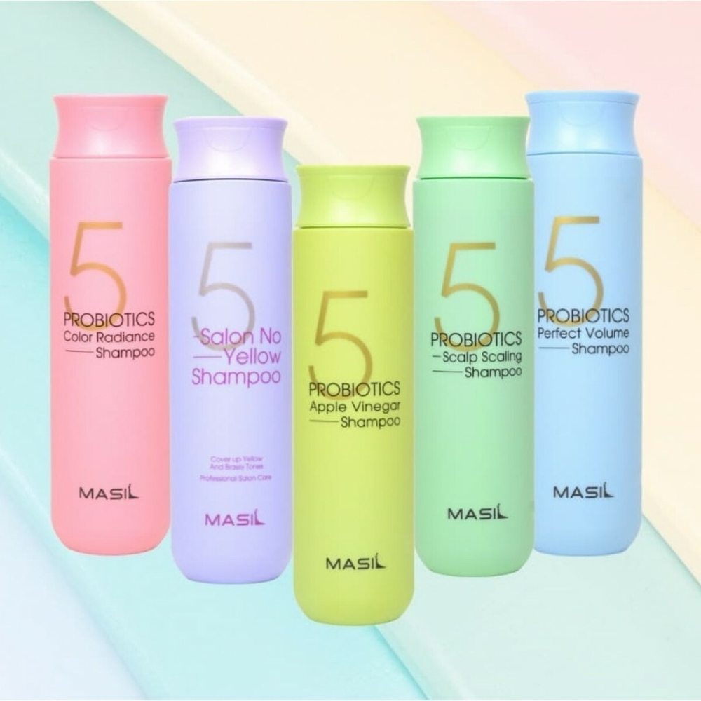 Masil 5 Probiotics Apple Vinergar Shampoo шампунь от перхоти с яблочным уксусом