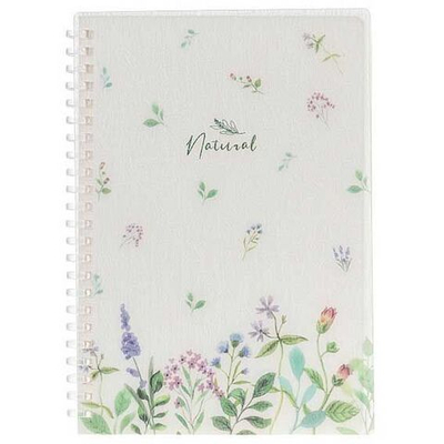 Тетрадь на гребне Hatber NATURAL FLOWERS, A4, клетка, с рисунком, 80 л., 1 шт