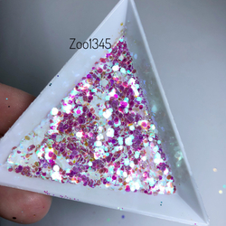 Zoo nail Микс шестигранников "Диско соты" 1345, 2гр