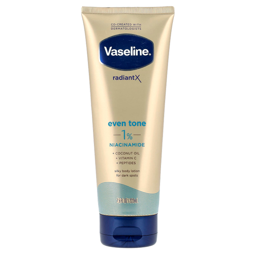 Vaseline, RadiantX, выравнивающий тон, лосьон для тела, 1% никотинамида, 222 мл (7,5 жидк. унции)