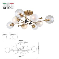 Люстра Rivoli Darlene 3145-308 8 х Е14 40 Вт модерн | Rivoli