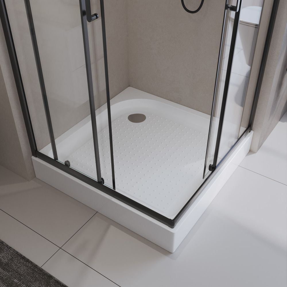 Акриловый поддон 95х95 BelBagno TRAY-BB-A-95-15-W с сифоном