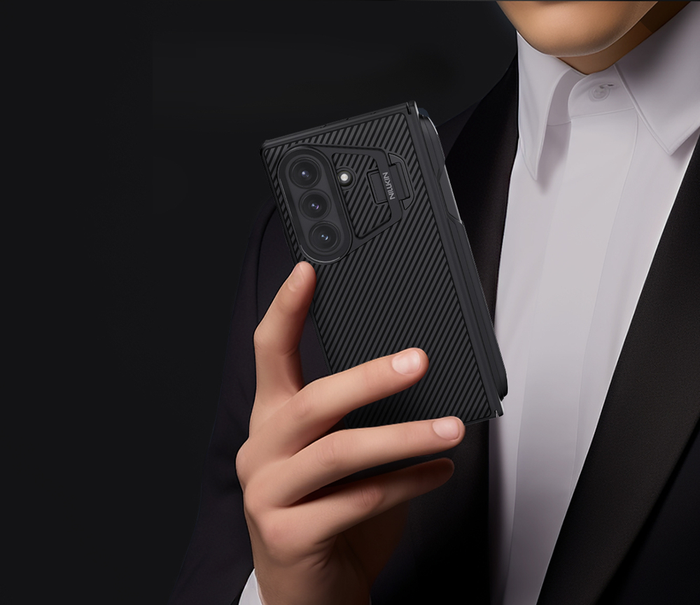 Чехол от Nillkin на Samsung Galaxy Fold 7, серия CamShield Prop Case (версия с прозрачной крышкой объектива и встроенным стилусом)
