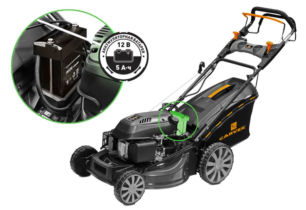 Газонокосилка бензиновая CARVER LMG-3653DMSE-VS