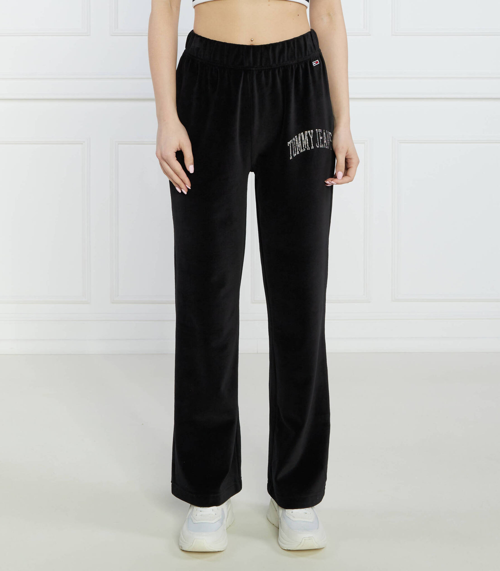 Спортивные штаны TJW RHINESTONE VELOUR SWEATPANT Tommy Jeans - черный(DW0DW14990)