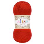 Пряжа Alize (Ализе) Diva / уп.5 мот. по 100 г, 350м, 106 красный A