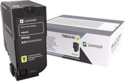 Lexmark 75B0040 тонерный картридж Подлинный Желтый 1 шт