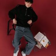 Cвитшот UNIFORM Half-zip Heavy Classic, черный