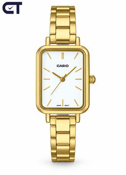 CASIO LTP-V009G-7E CASIO Collection женские наручные часы — золотистый корпус, светлый циферблат и утончённый винтажный стиль