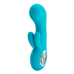Голубой компактный вибратор-кролик 15,4см Pretty Love Chris Blue BI-014507-2