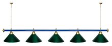 Лампа STARTBILLIARDS 5 пл. (плафоны золотые,штанга золотая,фурнитура золото)