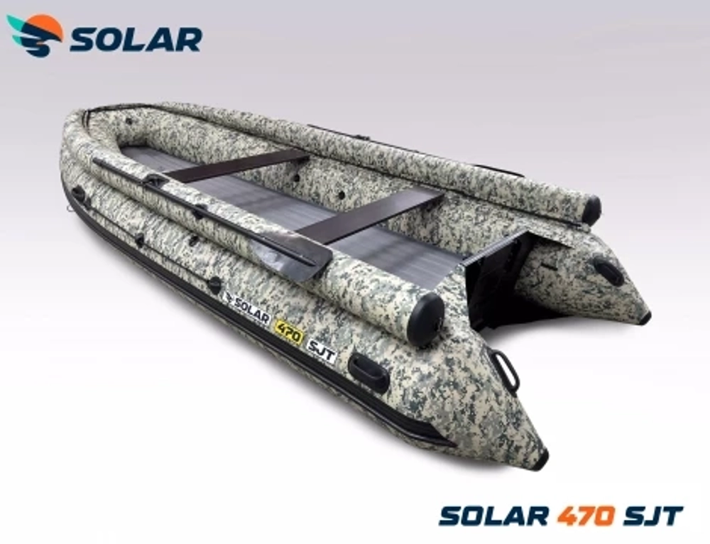 Лодка надувная моторная solar-470 super jet tunnel с фальшбортом