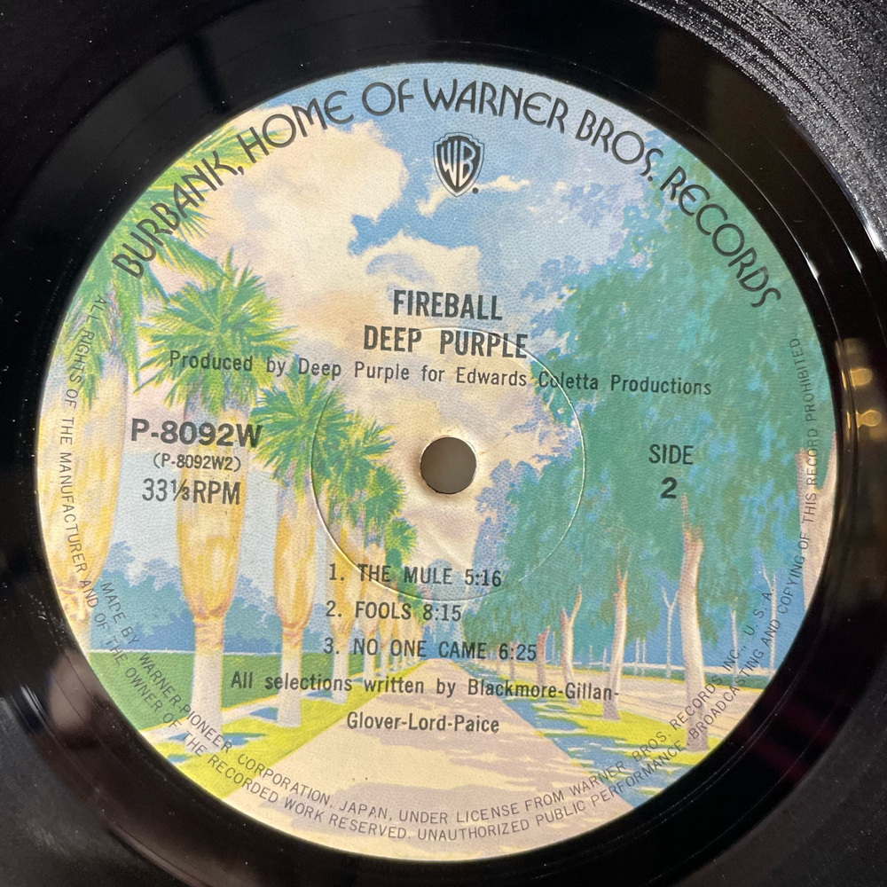 Винтажная виниловая пластинка LP Deep Purple Fireball (Япония 1976) (Без Оби) Strange Kind Of Woman