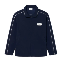 Мужская теннисная кофта Lacoste Tennis Heritage Zipped Badge Accent - navy blue/white