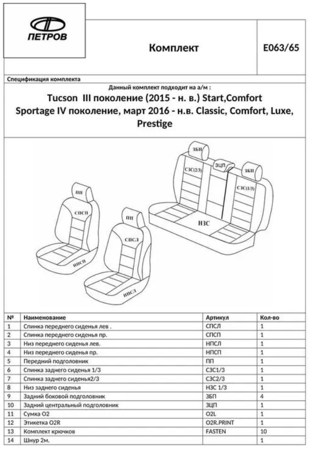 Чехлы на Киа Спортейдж 4 / Хендай Туксон 3 (2015-2022)