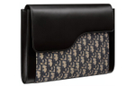 DIOR Smooth Cow Leather Laptop Protective Case Bag Men"s Black/Beige