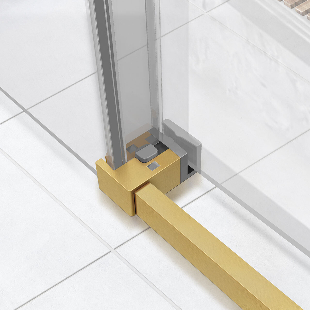 Душевая дверь Слим Софт (Slim Soft) VDS-1SS110CLG, 1100, брашированное золото, стекло прозрачное,