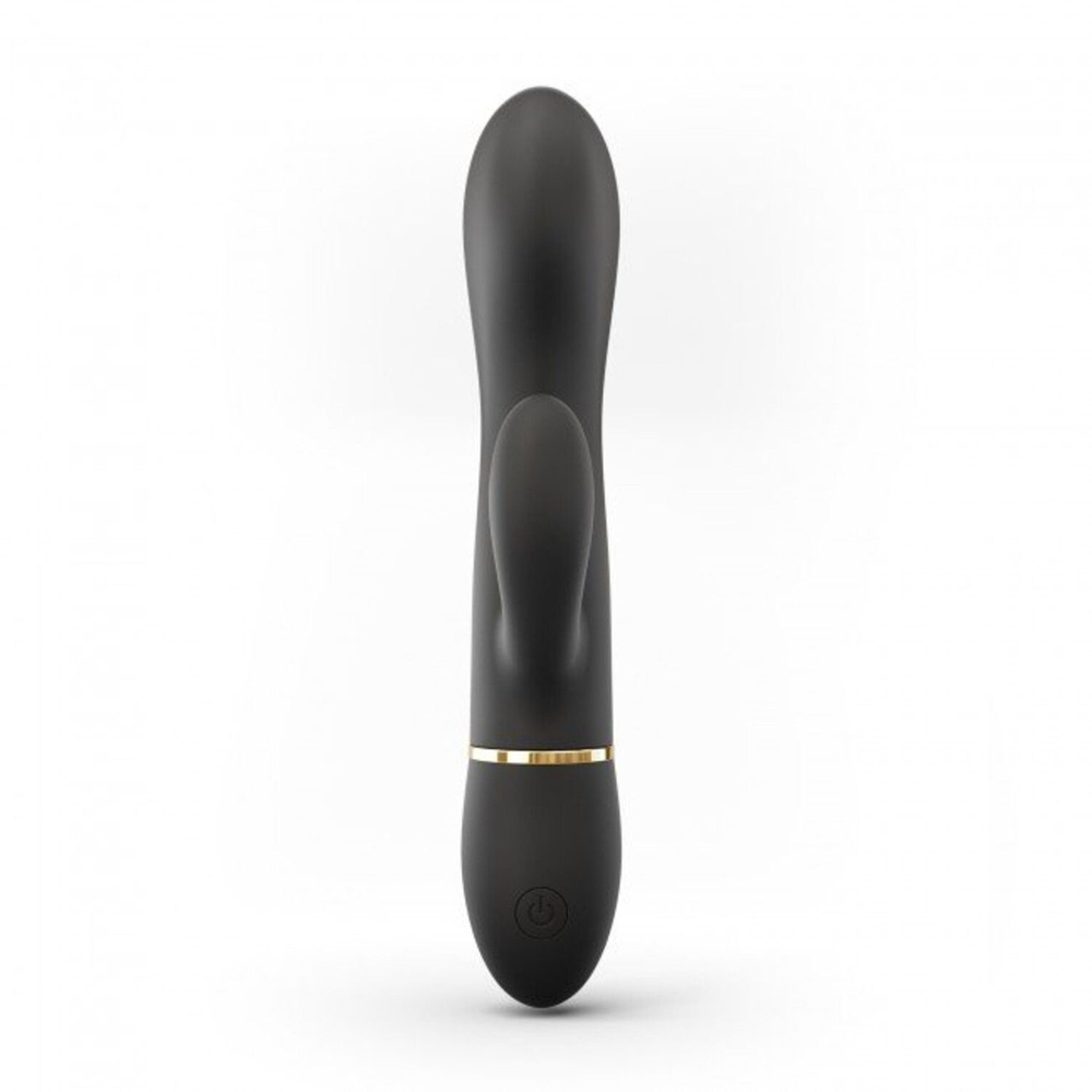 Черный вибратор-кролик Dorcel Glam Rabbit - 21 см. (Цвет: черный)