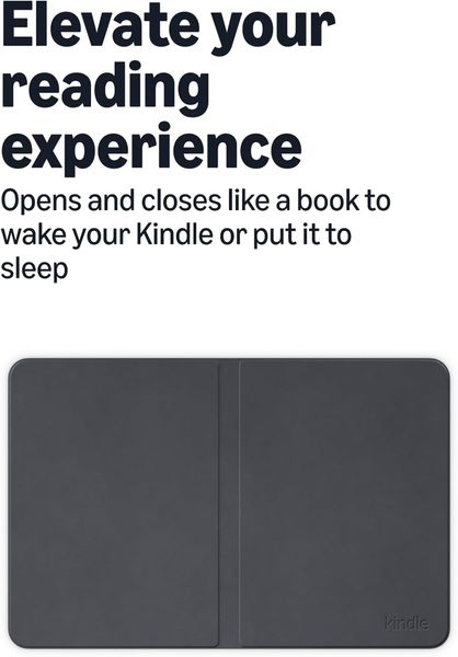 Оригинальный чехол для Amazon Kindle Paperwhite/Colorsoft Signature Edition 2026 Slim Plant-Based Leather Cover, Серый | Graphite