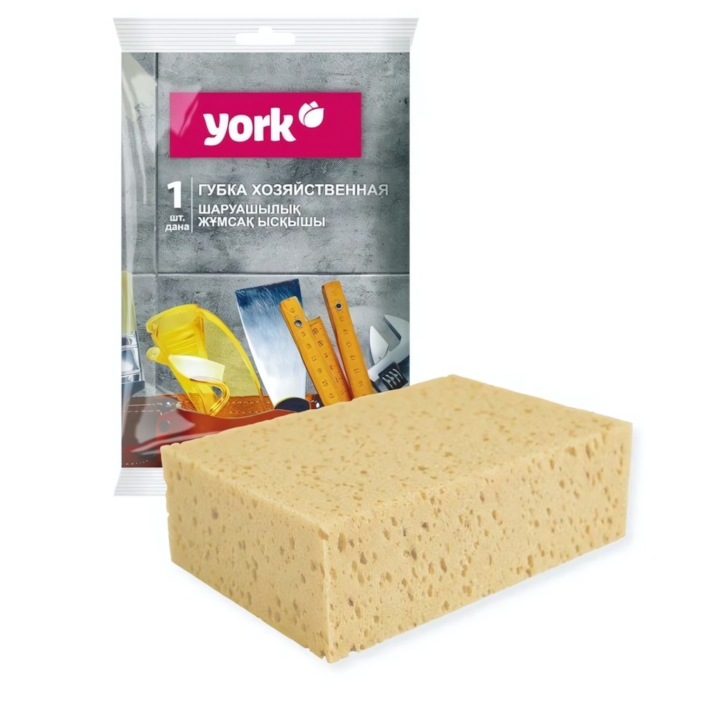 Губка хозяйственная 20*14*6,5 см пенополиуретан YORK