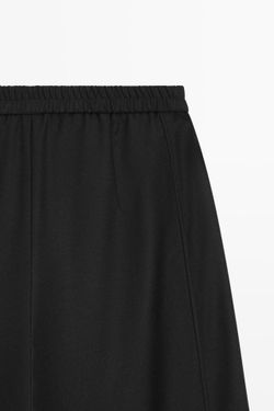 Massimo Dutti Фланелевые брюки прямого кроя, черный