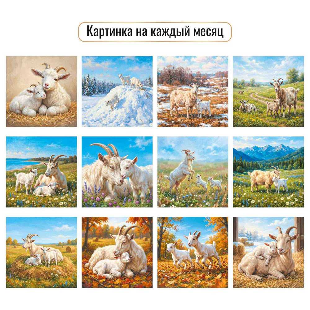 Календарь на скрепке с курсором 230х230 2027 "Символ года" 10280 (Квадра)