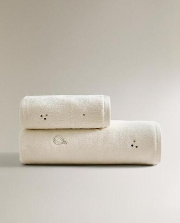 ZARA HOME ДЕТСКОЕ ПОЛОТЕНЦЕ "ВОЗДУШНЫЕ ШАРЫ", СВЕТЛО-БЕЖЕВЫЙ
