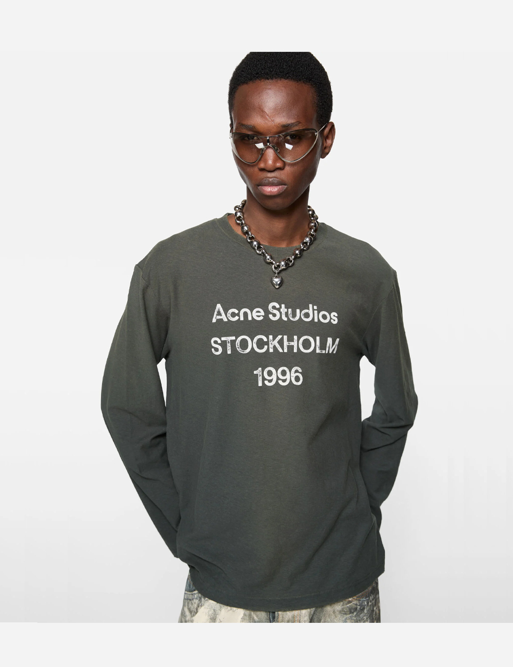 Acne Studios Logo Long Sleeve T-shirt "Black" (FN-UX-TSHI000016)