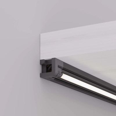 Профиль с экраном SL-KANT-H10-ROTATE-2000 IRON GREY (Arlight, Алюминий+пластик)