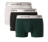 Боксерки теннисные Lacoste Silver Waist Short Trunks 3P - black/pine green/grey melange