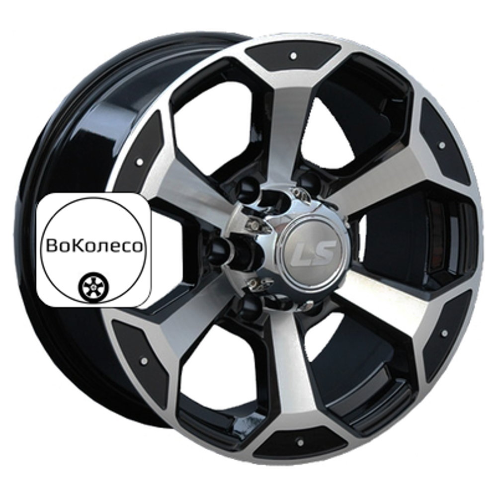 7,5x18/6x139,7 ET25 D106,1 187 BKF (конус, Колпак+лого) LS