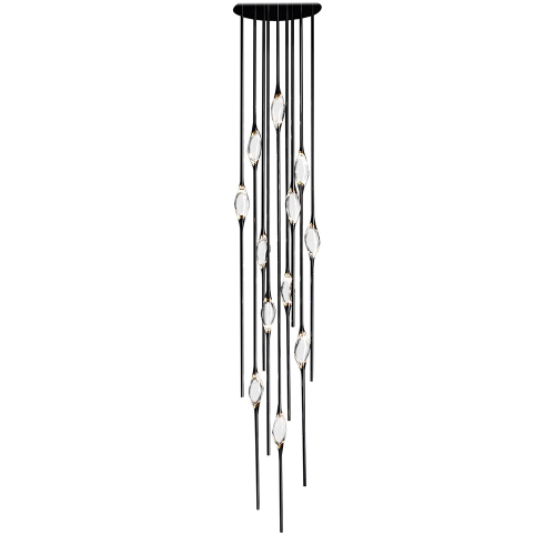 Подвесной светильник Pezzo 12 pearl black