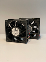 2 шт. Кулер DELTA 120 мм для корпуса ПК, 2,7 А / 4-pin / Кулер снят с рабочего оборудования