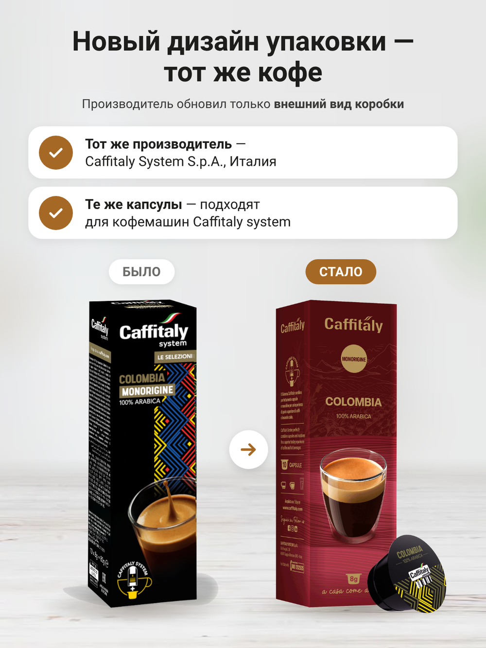 Кофе в капсулах Caffitaly Colombia