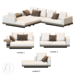 Connery sofa by Minotti Set 3 module 2