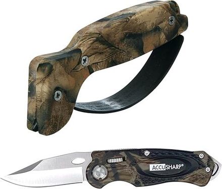 Нож складной AccuSharp Lockback Knife, нержавеющая сталь, рукоять пластик, камуфляж (713C)