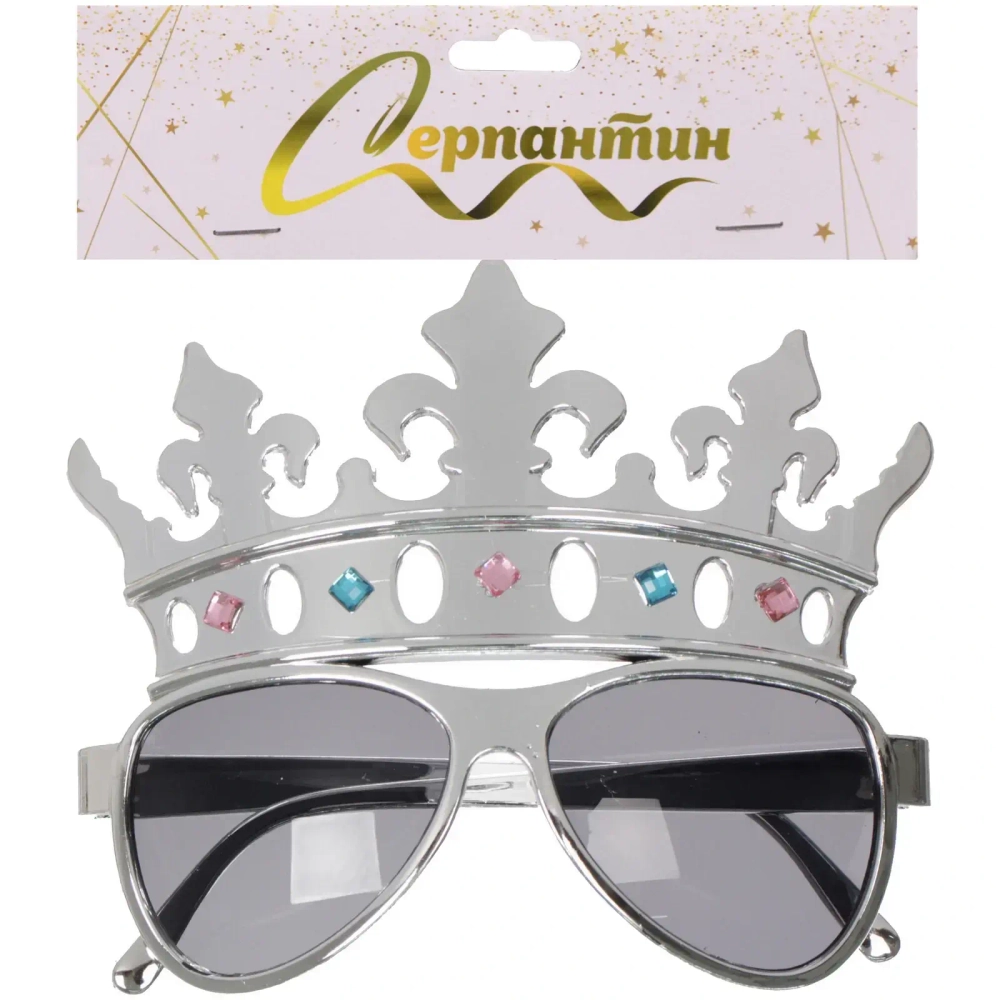 Очки карнавальные «Король» 14,2*10,9 см, микс