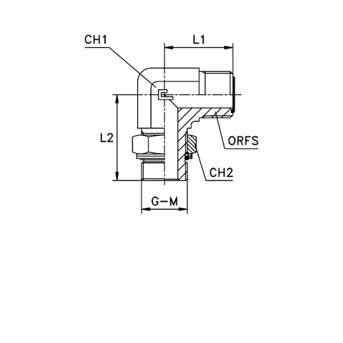 Штуцер ORFS90 11/16" M 14x1.5