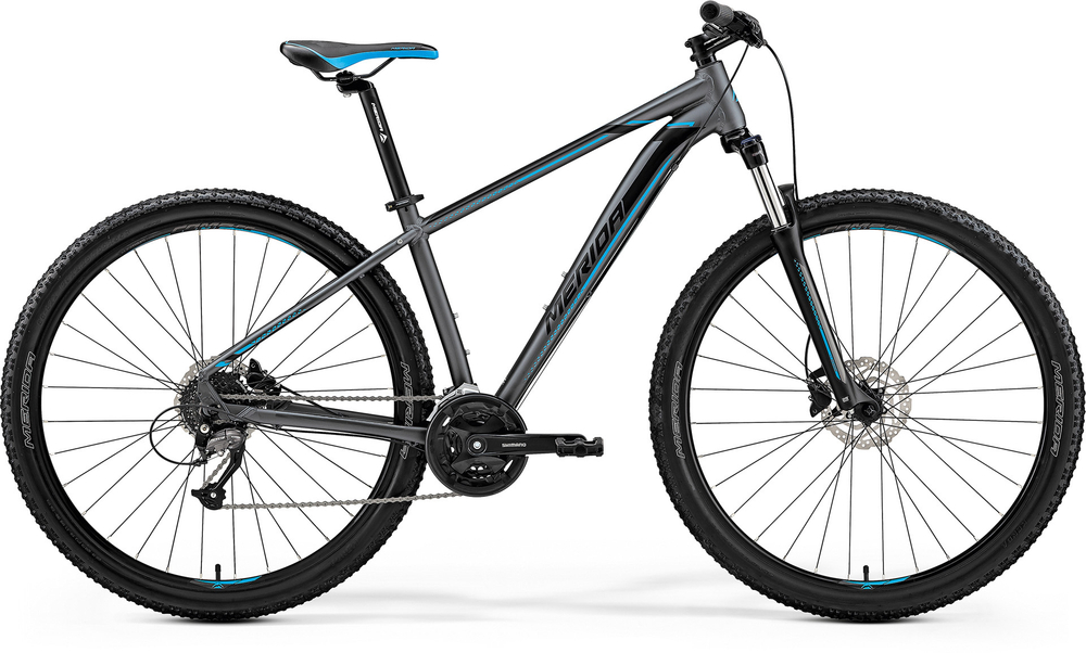 Велосипед '19 Merida Big.Nine 40-D Колесо:29" Рама:XL(20") MattDarkSilver/Blue/Black (6110793276)