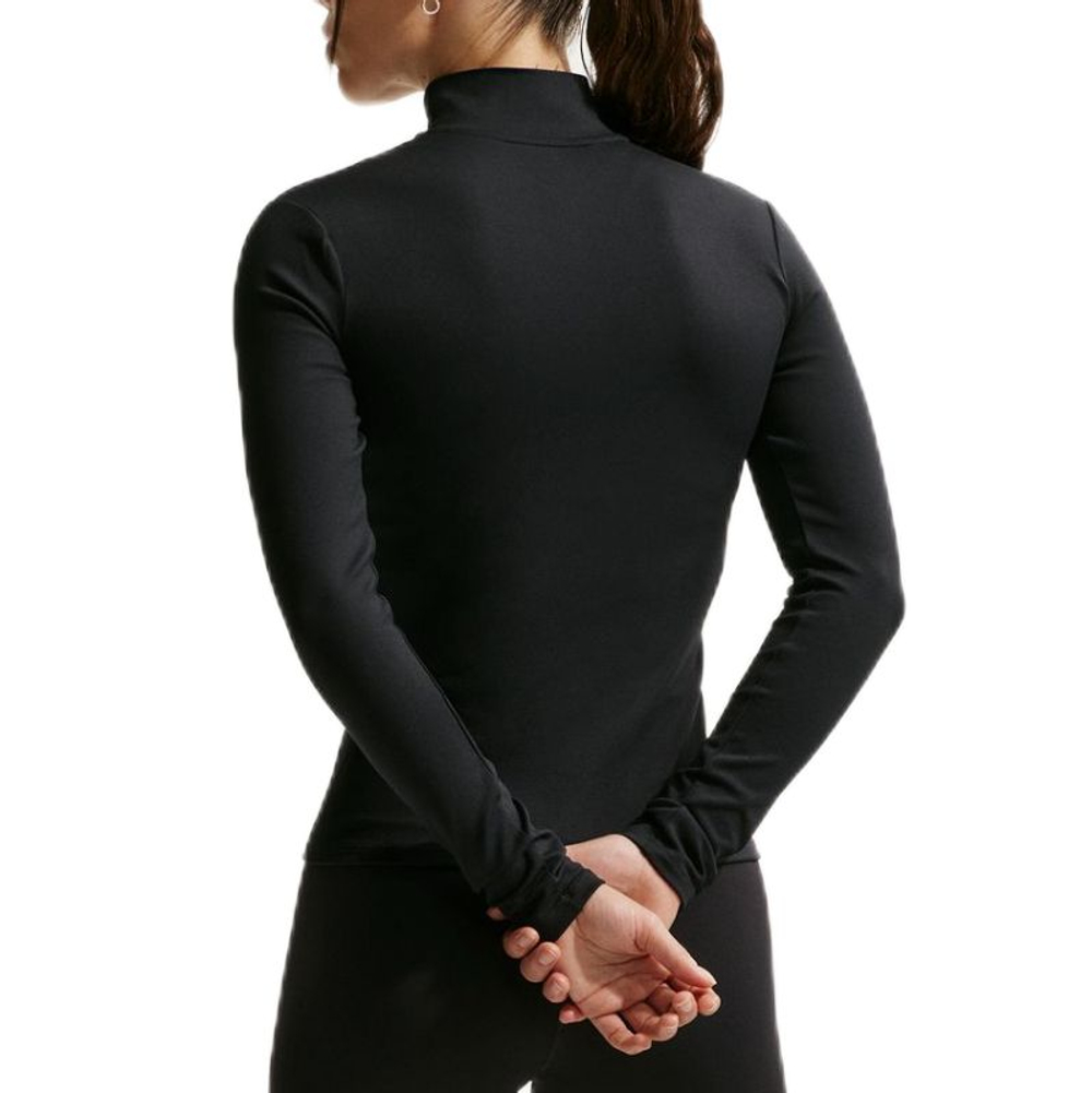 Женская теннисная куртка Nike One Dri-Fit Full Zip Fitted - black/white