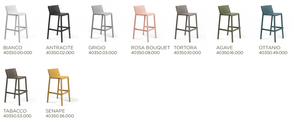Стул пластиковый барный Trill Stool
