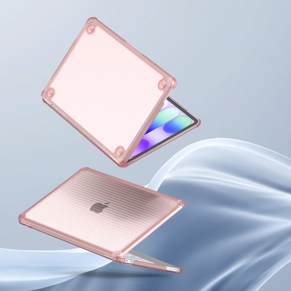 Чехол розового цвета для ноутбука MacBook Neo 13 (с 2026-) от Dux Ducis, серии LCGH Series Protective Case