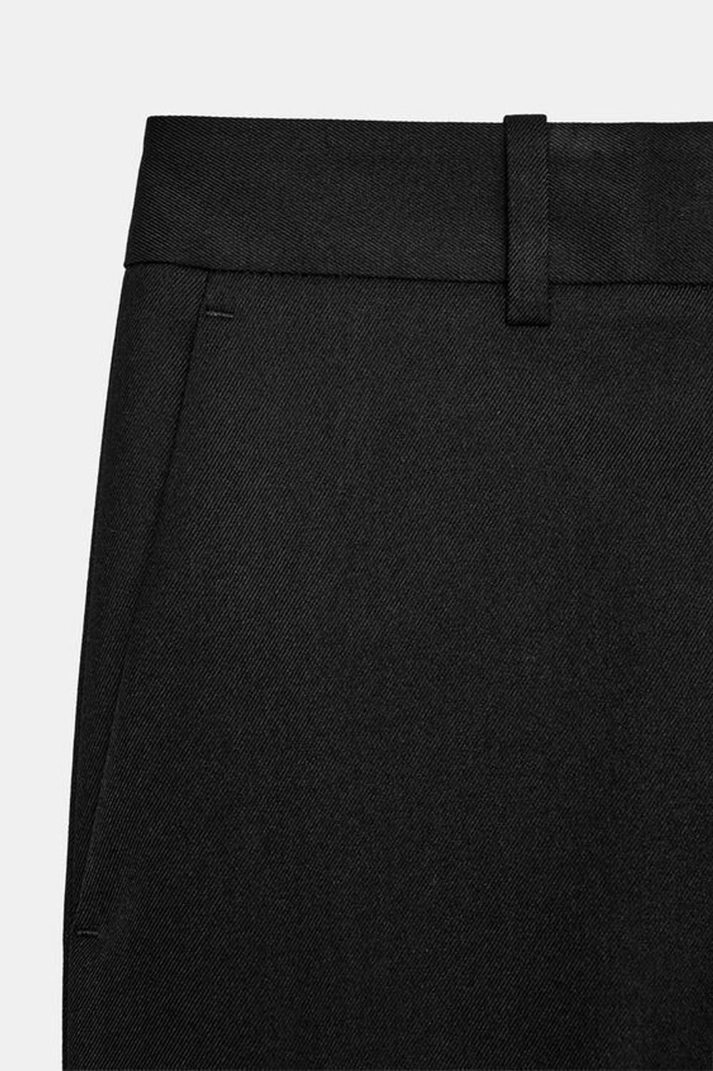 ZARA УКОРОЧЕННЫЕ БРЮКИ С НИЗКОЙ ПОСАДКОЙ, ЧЕРНЫЙ
