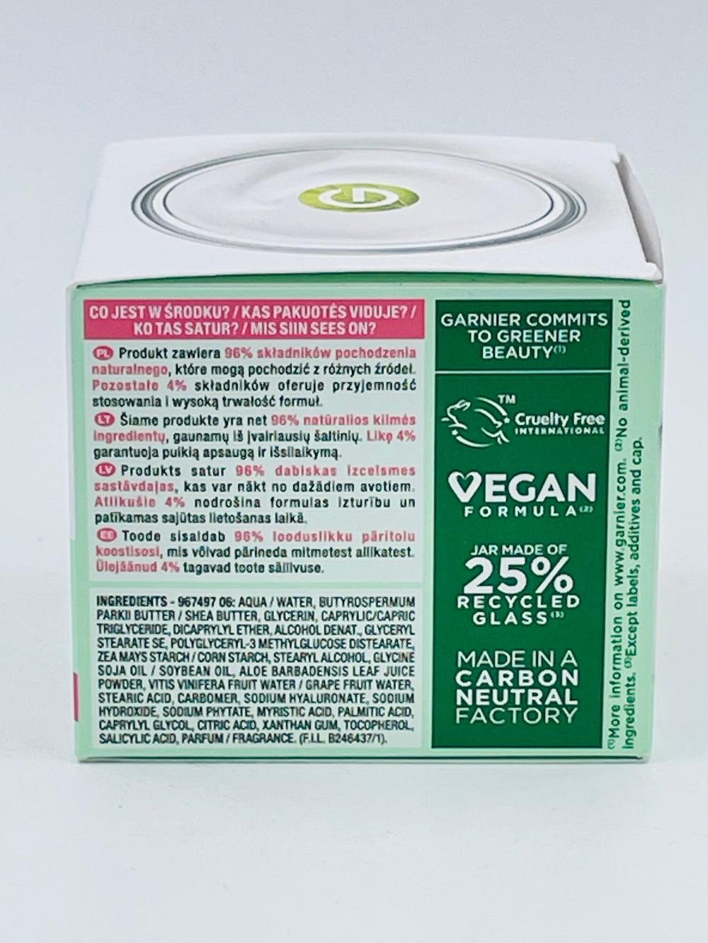 Дневной крем Garnier Hyaluronic Aloe с маслом ши, алоэ вера и виноградной водой, 50 мл (Франция)