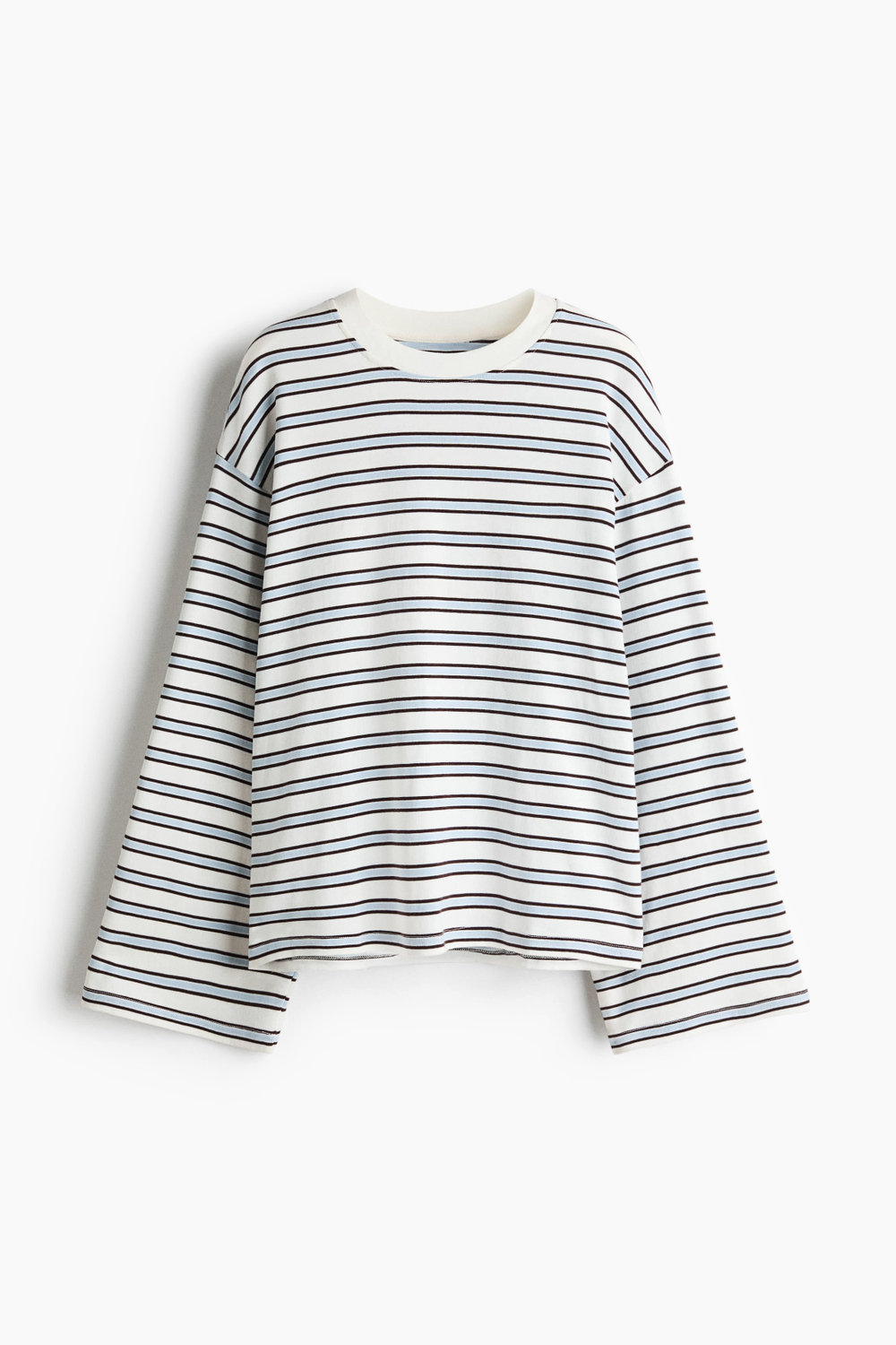 Хлопковый топ с длинными рукавами — свободный крой - H&M