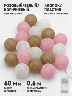 Гирлянда шарики нитяные переносная