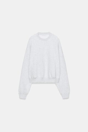 ZARA БАЗОВАЯ ТОЛСТОВКА, СЕРЫЙ МЕЛАНЖ